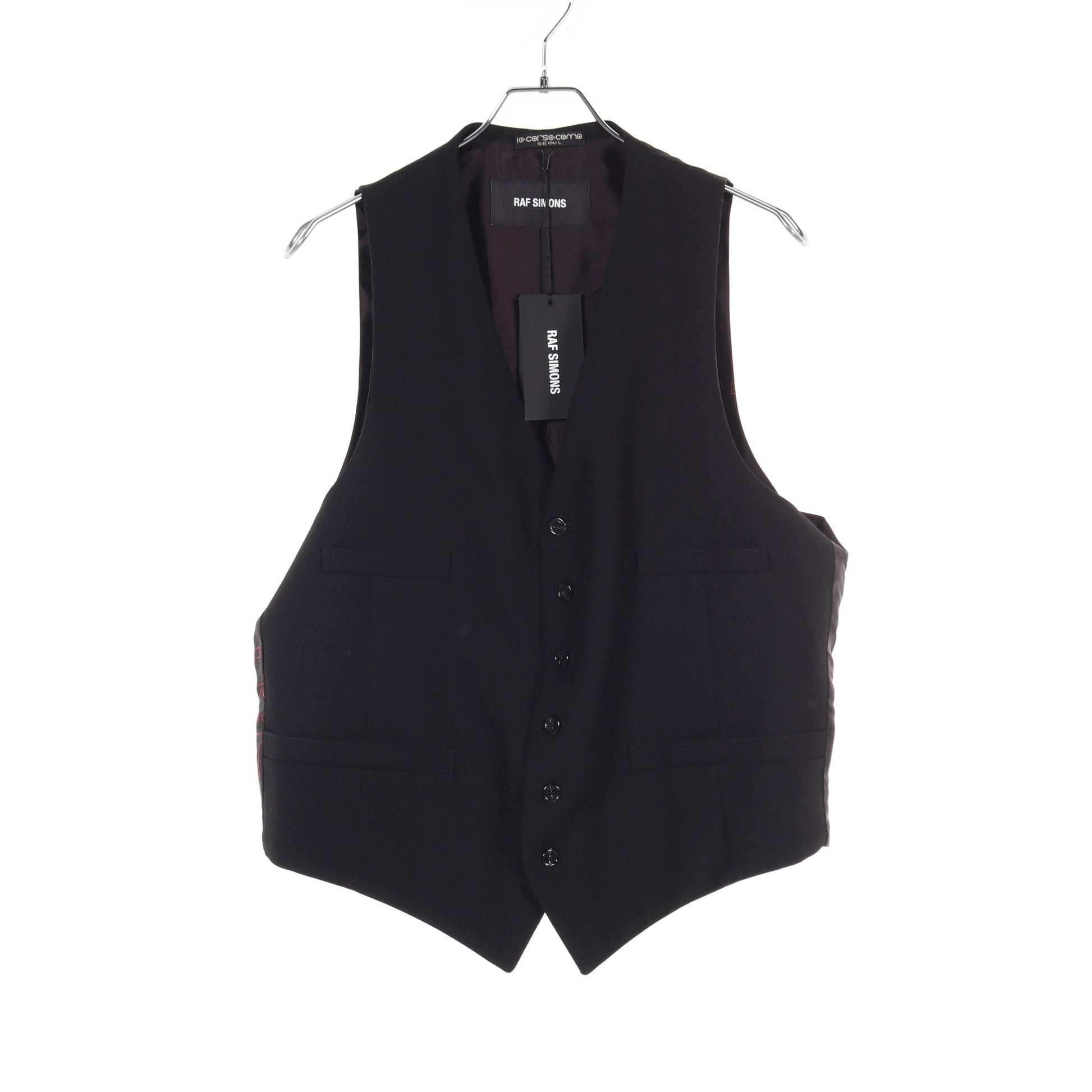 10 corso como seoul ベスト ブラック レッド ラフシモンズ トップス RAF SIMONS