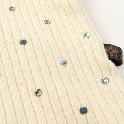 ワンピース ラインストーン ウール カシミヤ アイボリー ルイヴィトン ワンピース LOUIS VUITTON
