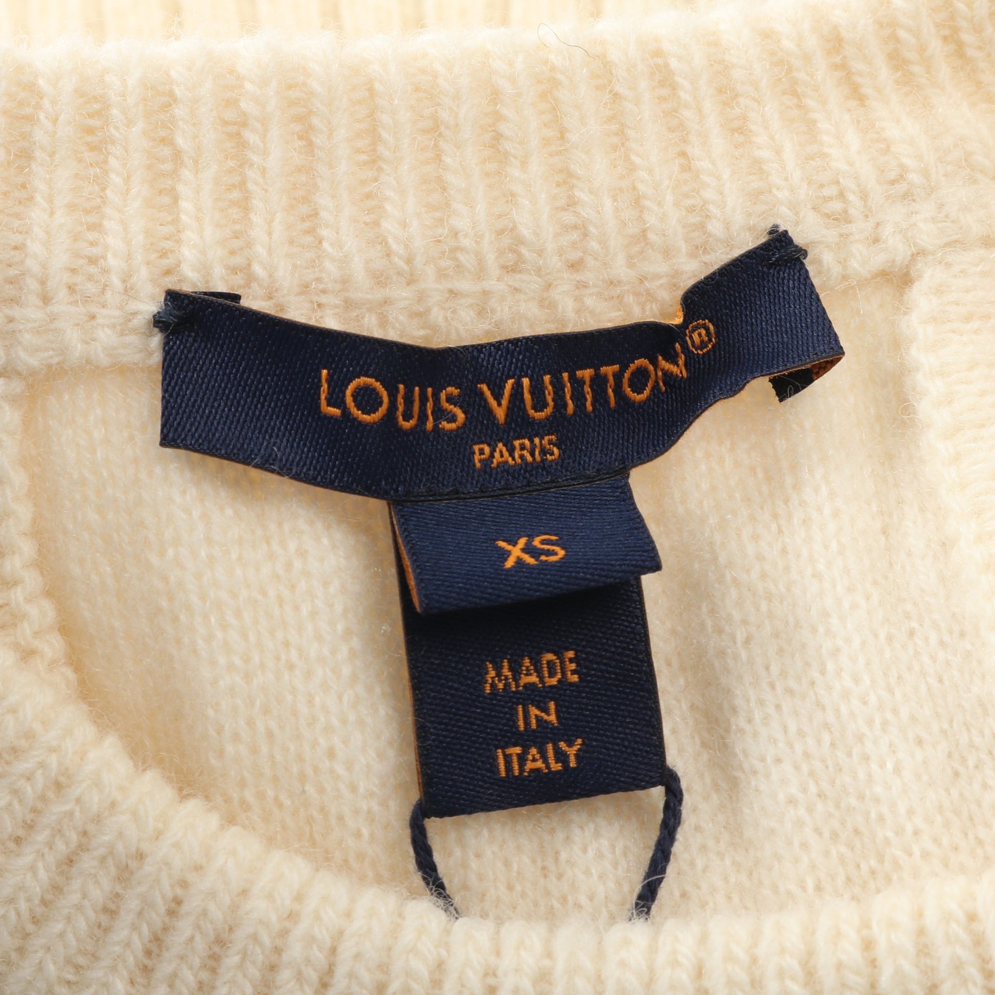 ワンピース ラインストーン ウール カシミヤ アイボリー ルイヴィトン ワンピース LOUIS VUITTON