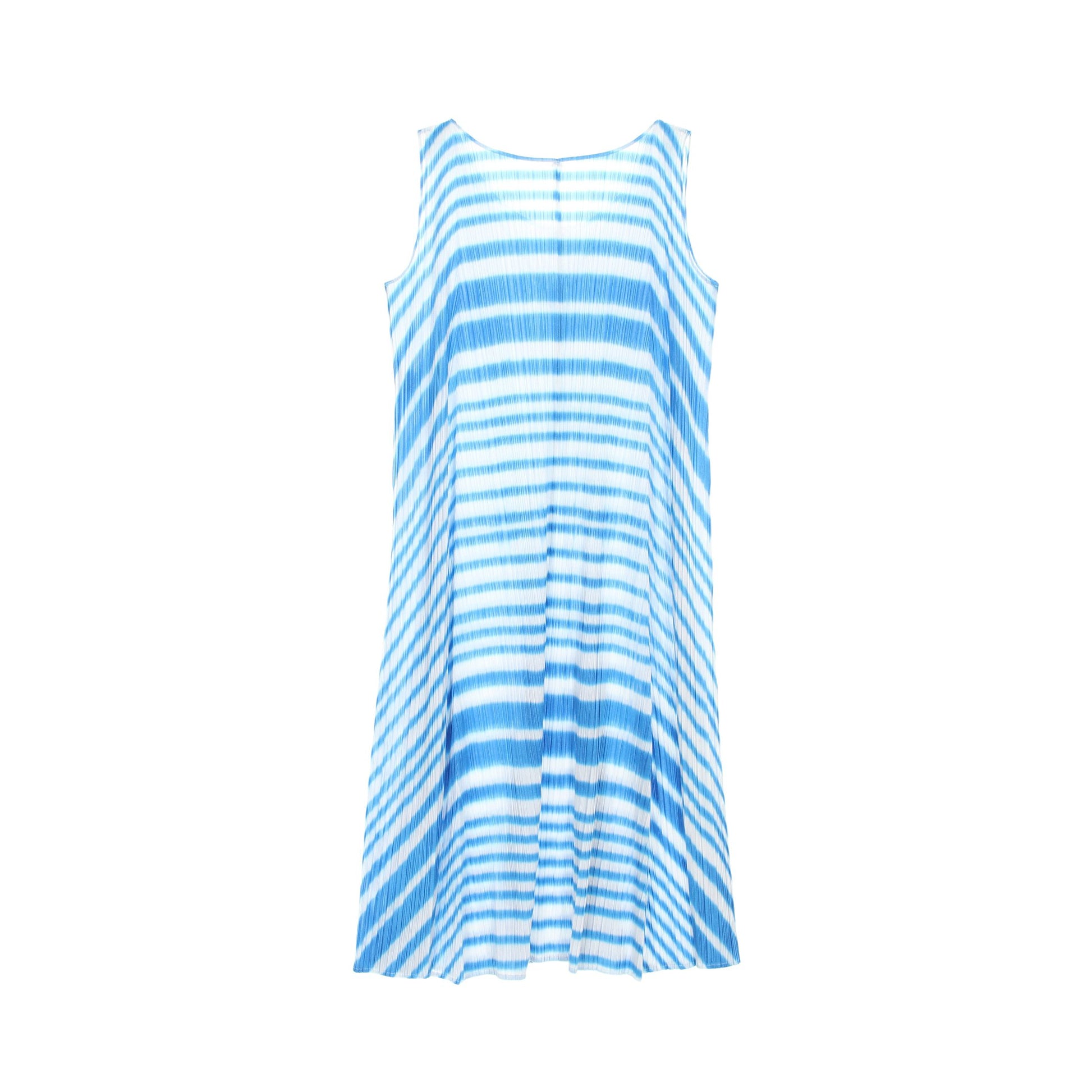 ワンピース プリーツ ボーダー ライトブルー ホワイト プリーツプリーズ ワンピース PLEATS PLEASE