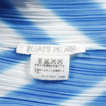 ワンピース プリーツ ボーダー ライトブルー ホワイト プリーツプリーズ ワンピース PLEATS PLEASE