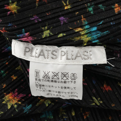 ワンピース スタープリント ブラック マルチカラー プリーツプリーズ ワンピース PLEATS PLEASE
