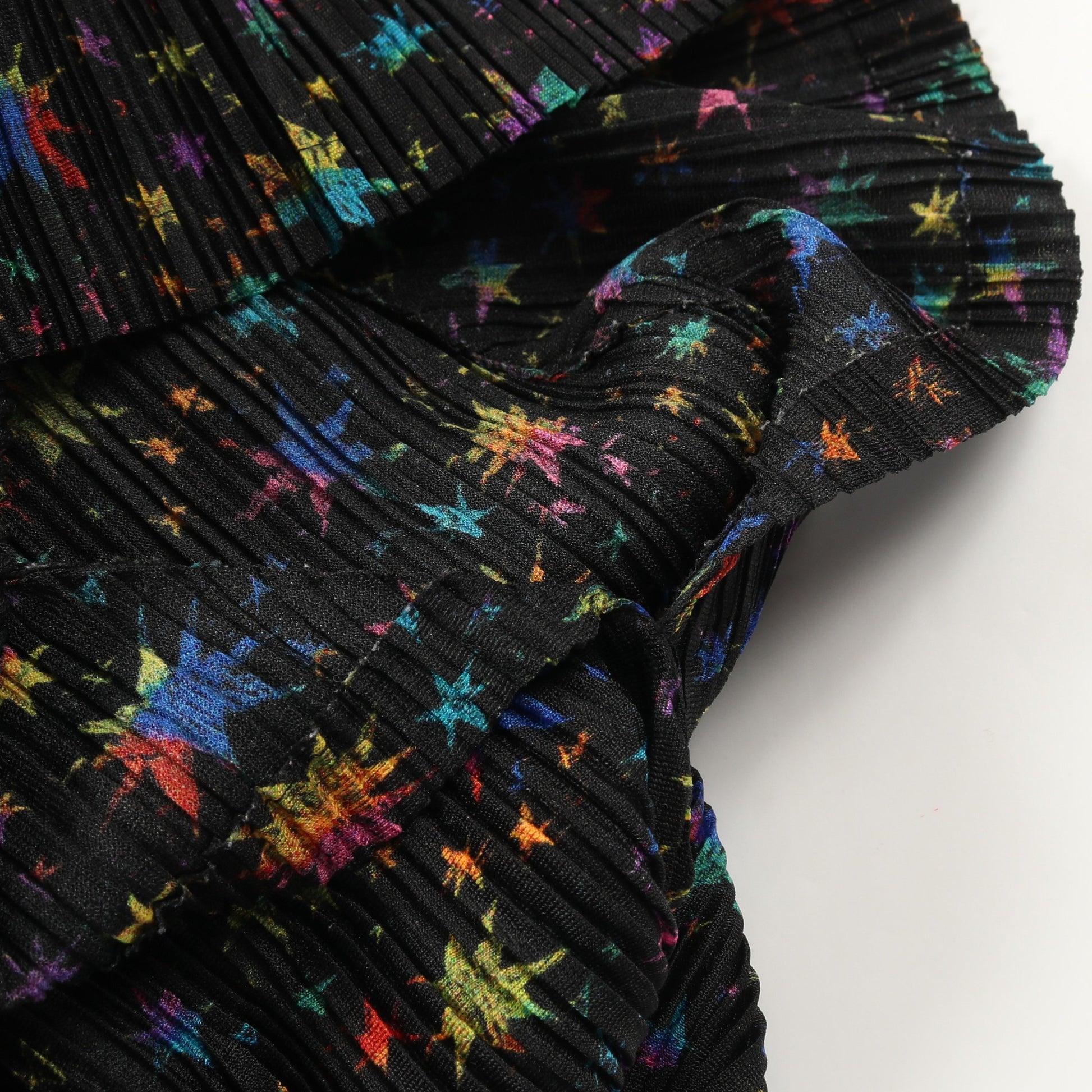 ワンピース スタープリント ブラック マルチカラー プリーツプリーズ ワンピース PLEATS PLEASE