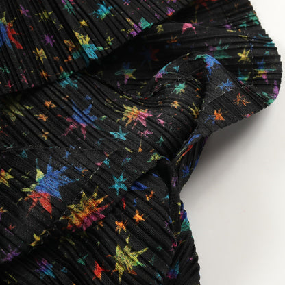 ワンピース スタープリント ブラック マルチカラー プリーツプリーズ ワンピース PLEATS PLEASE