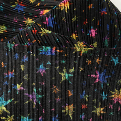 ワンピース スタープリント ブラック マルチカラー プリーツプリーズ ワンピース PLEATS PLEASE