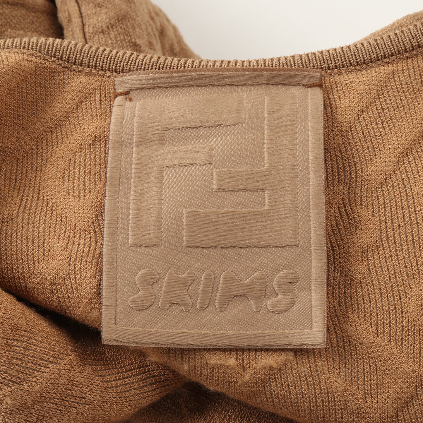 FENDI x SKIMS ワンピース ロゴ総柄 レーヨン ベージュ フェンディ ワンピース FENDI