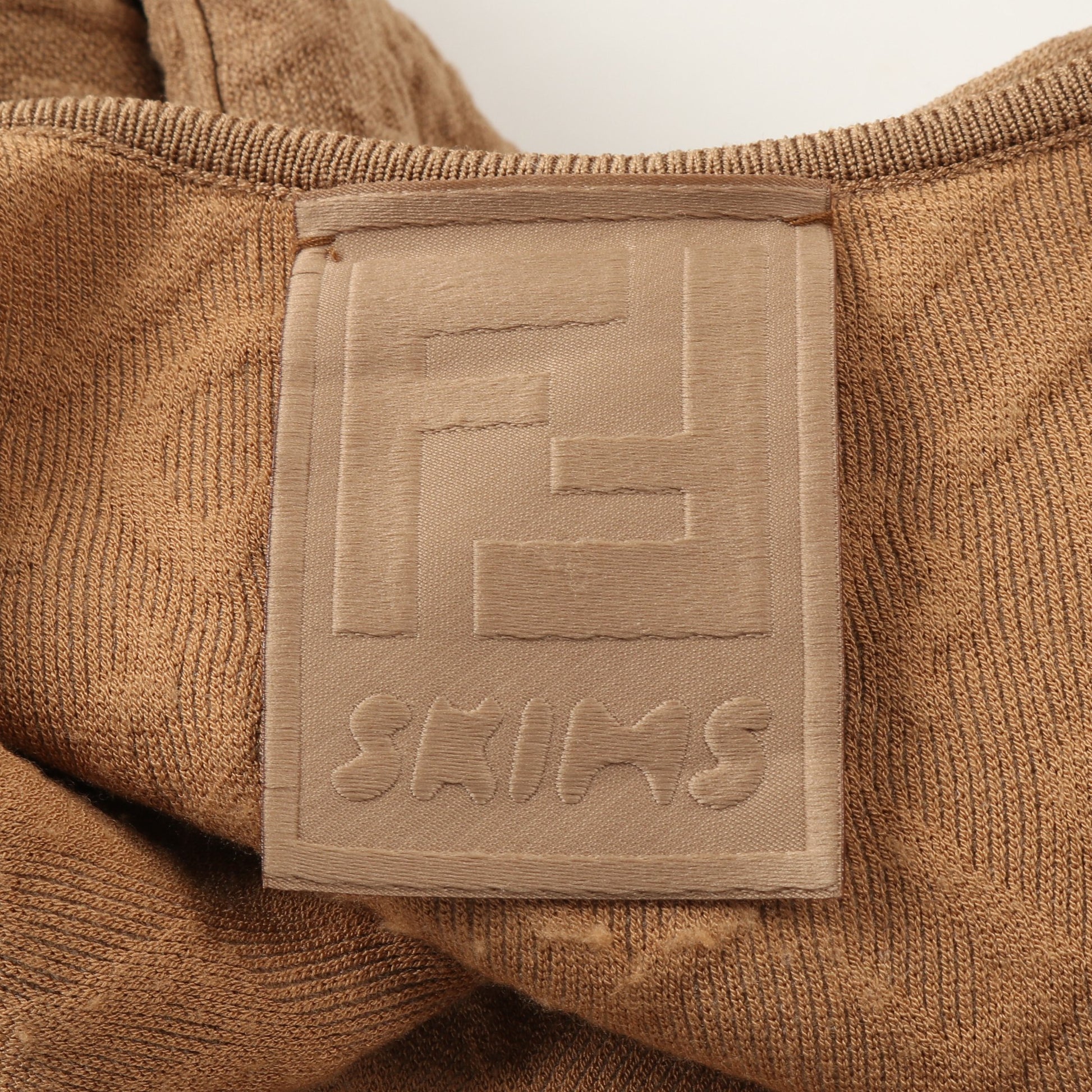 FENDI x SKIMS ワンピース ロゴ総柄 レーヨン ベージュ フェンディ ワンピース FENDI
