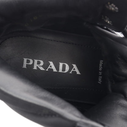 Re-Nylon マクロ ハイトップ ハイカットスニーカー ナイロン レザー ブラック プラダ シューズ PRADA