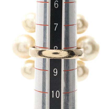 ココマーク リング 指輪 GP フェイクパール ラインストーン ゴールド オフホワイト オレンジ A14K シャネル アクセサリー CHANEL