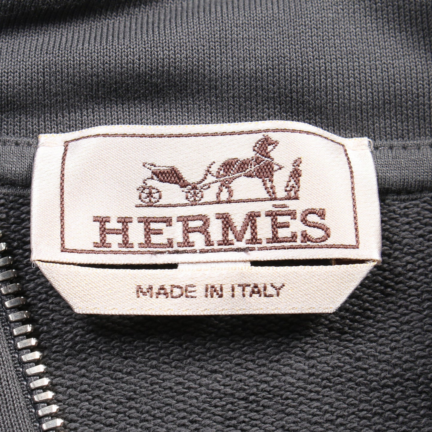 クルードセル プルオーバーパーカー コットン グレー エルメス トップス HERMES