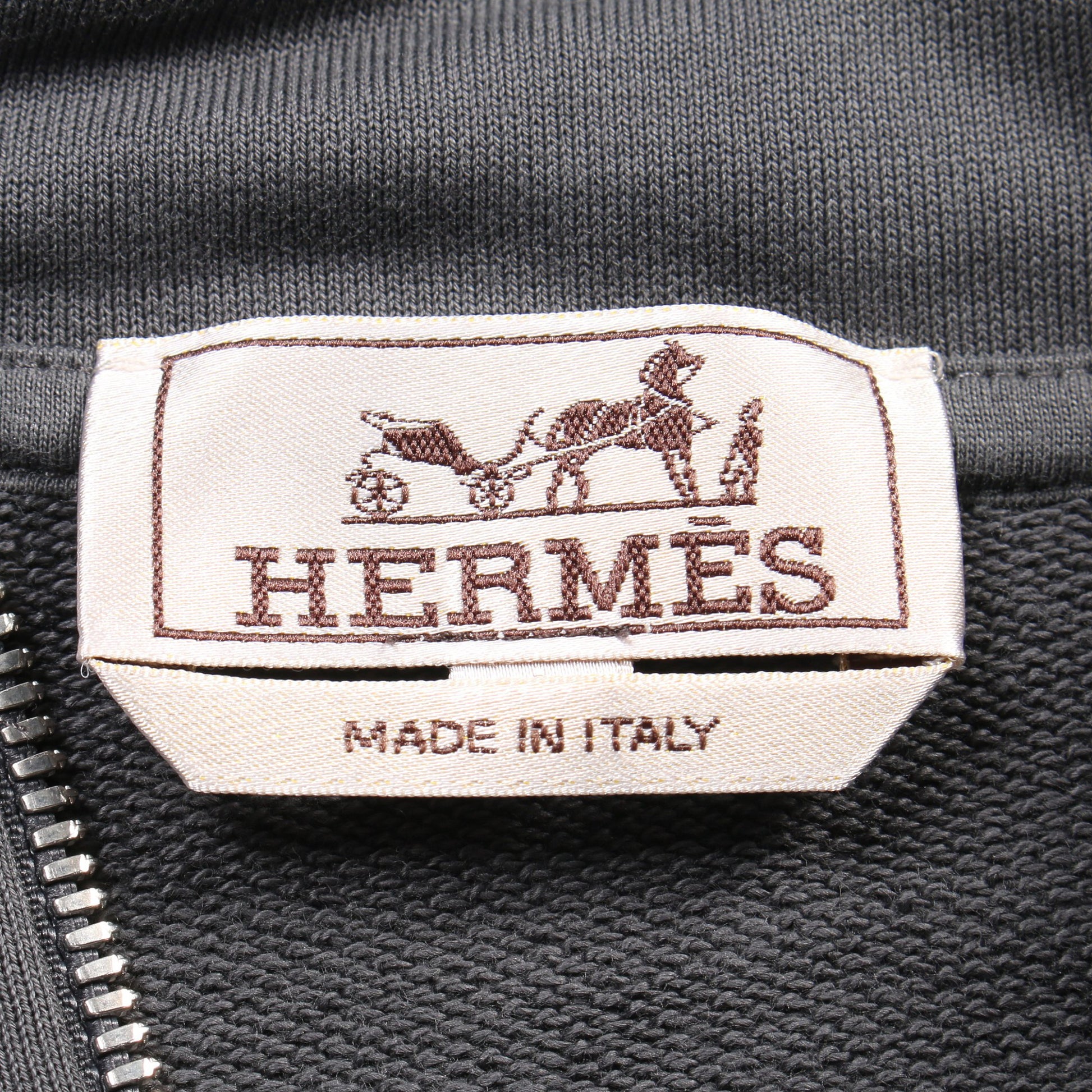 クルードセル プルオーバーパーカー コットン グレー エルメス トップス HERMES