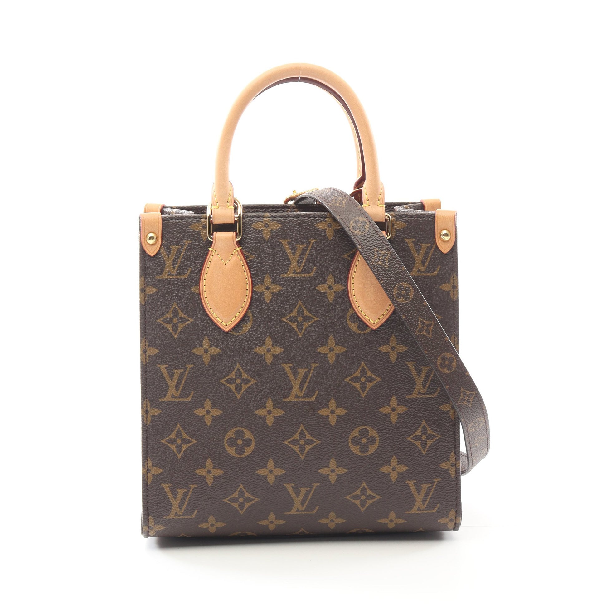 サックプラ BB ハンドバッグ PVC レザー ブラウン 2WAY ルイヴィトン バッグ LOUIS VUITTON