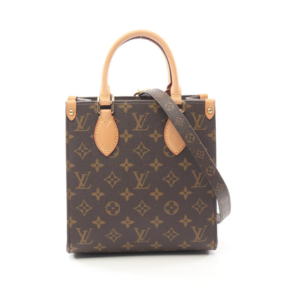 サックプラ BB ハンドバッグ PVC レザー ブラウン 2WAY ルイヴィトン バッグ LOUIS VUITTON