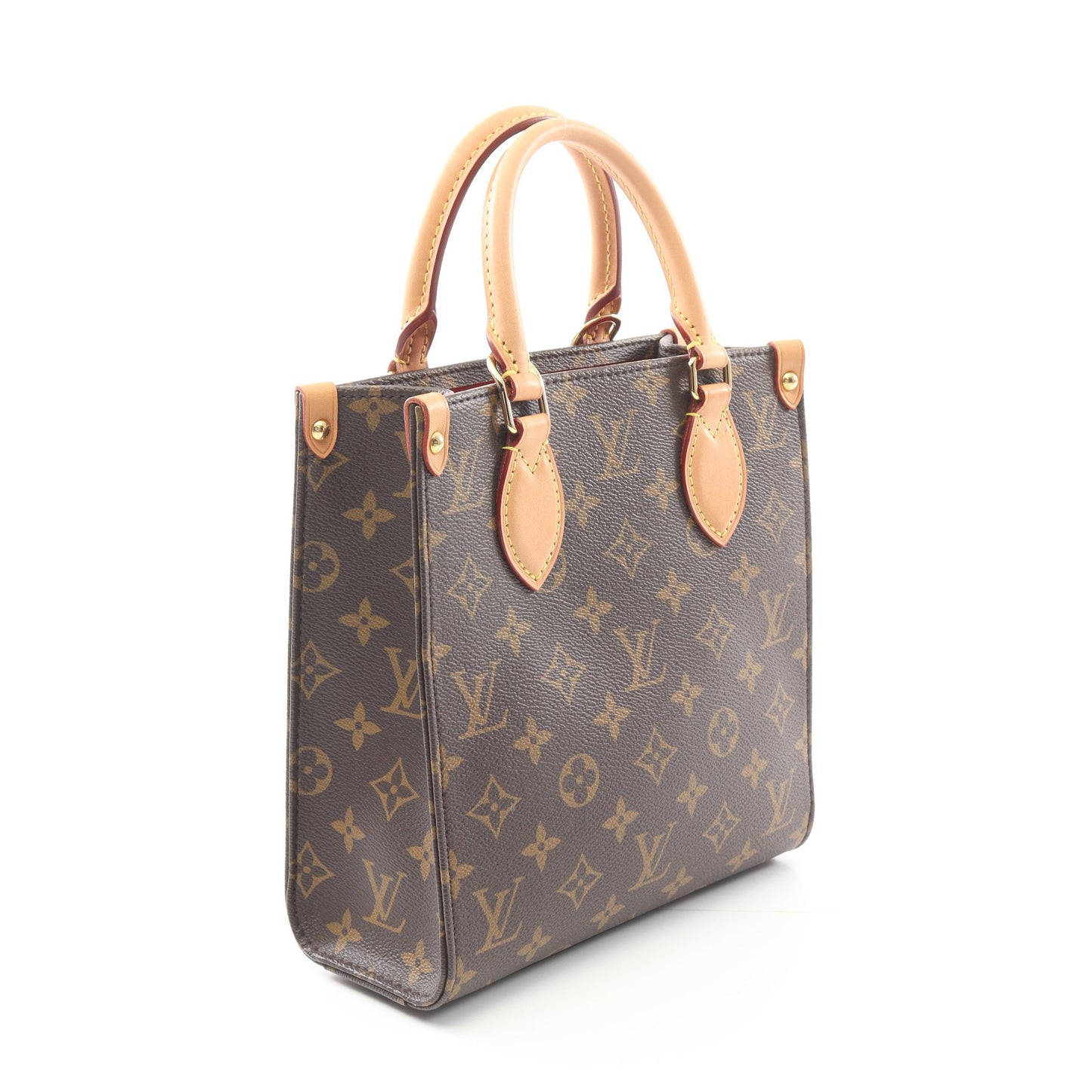 サックプラ BB ハンドバッグ PVC レザー ブラウン 2WAY ルイヴィトン バッグ LOUIS VUITTON