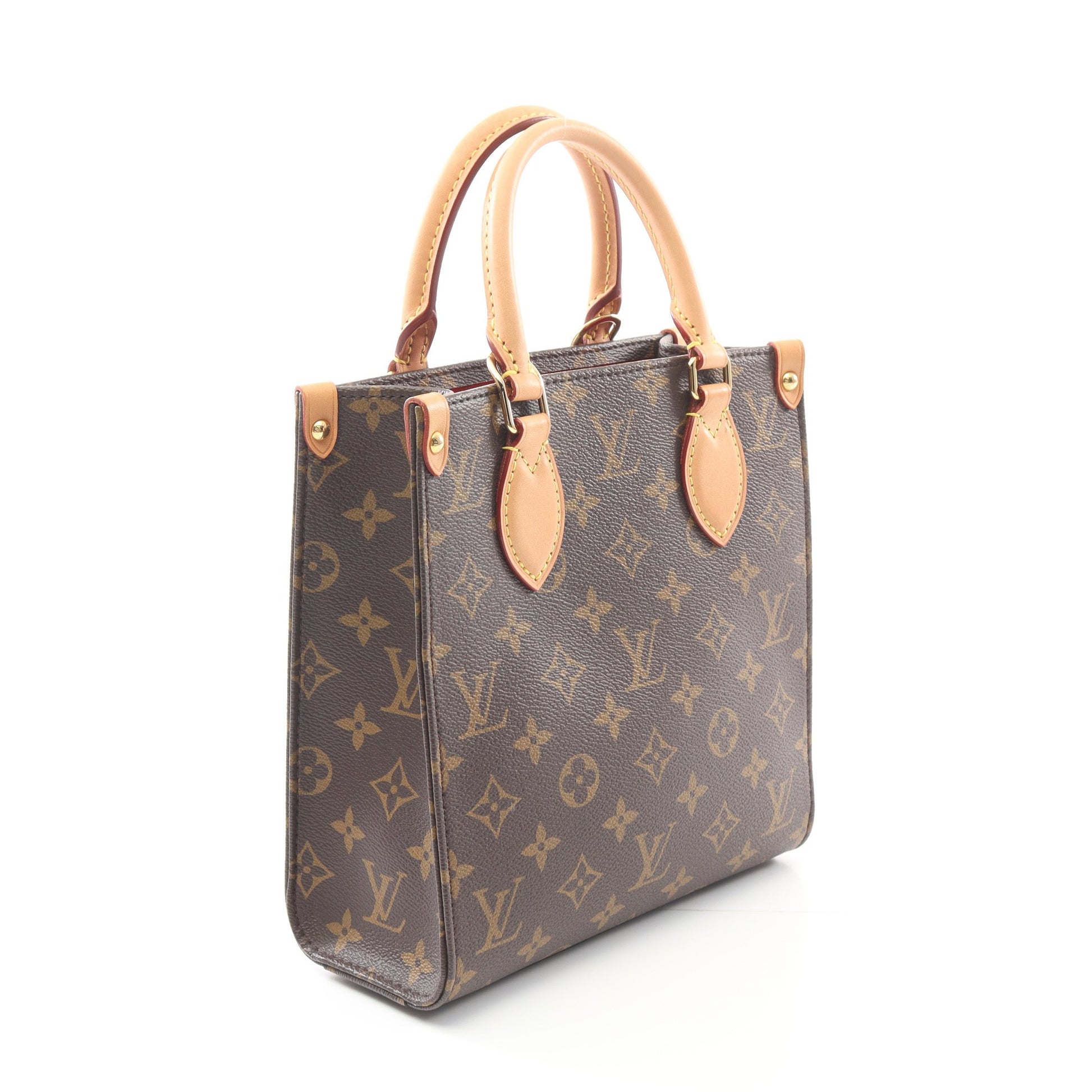 サックプラ BB ハンドバッグ PVC レザー ブラウン 2WAY ルイヴィトン バッグ LOUIS VUITTON