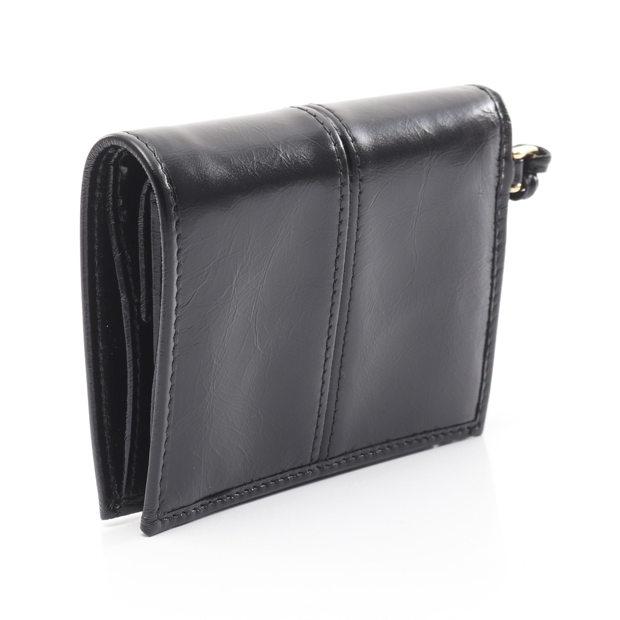 PRADA サフィアーノレザー 二つ折り財布 黒 バイカラー 正規品 PRADA