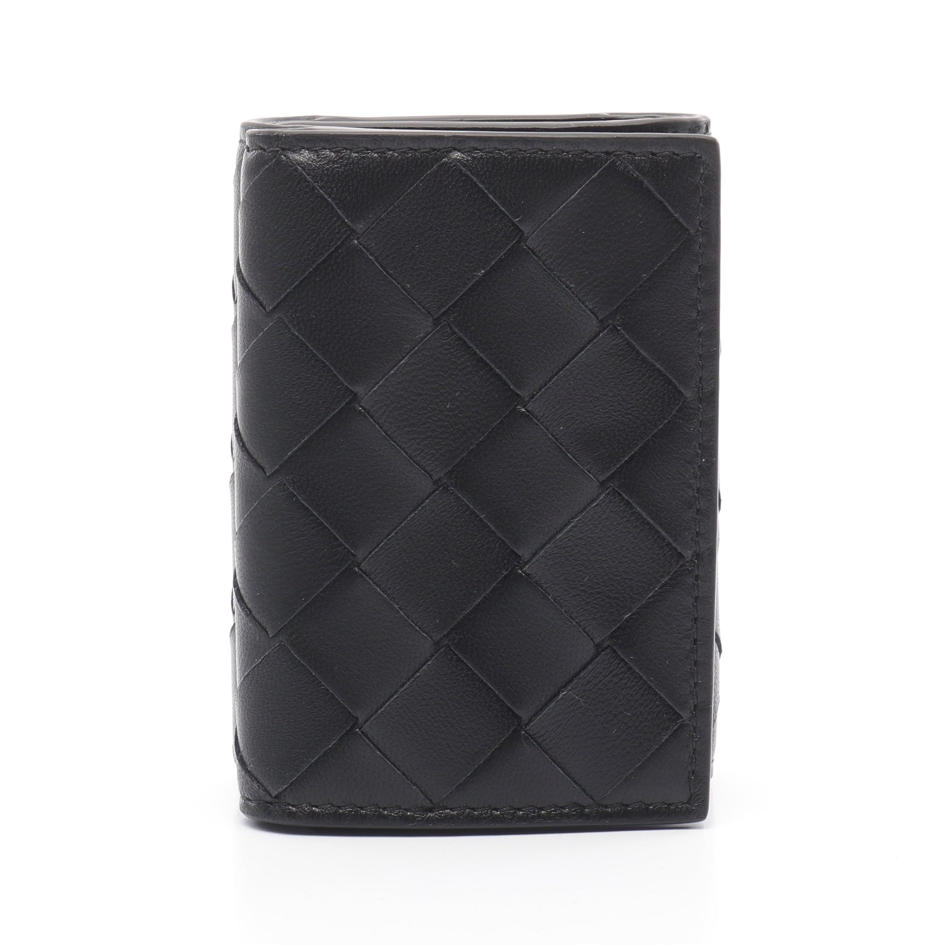 イントレチャート タイニー 三つ折り財布 レザー ブラック ボッテガ  