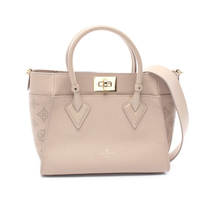 オンマイサイド PM ガレ ハンドバッグ レザー グレーベージュ 2WAY ルイヴィトン バッグ LOUIS VUITTON