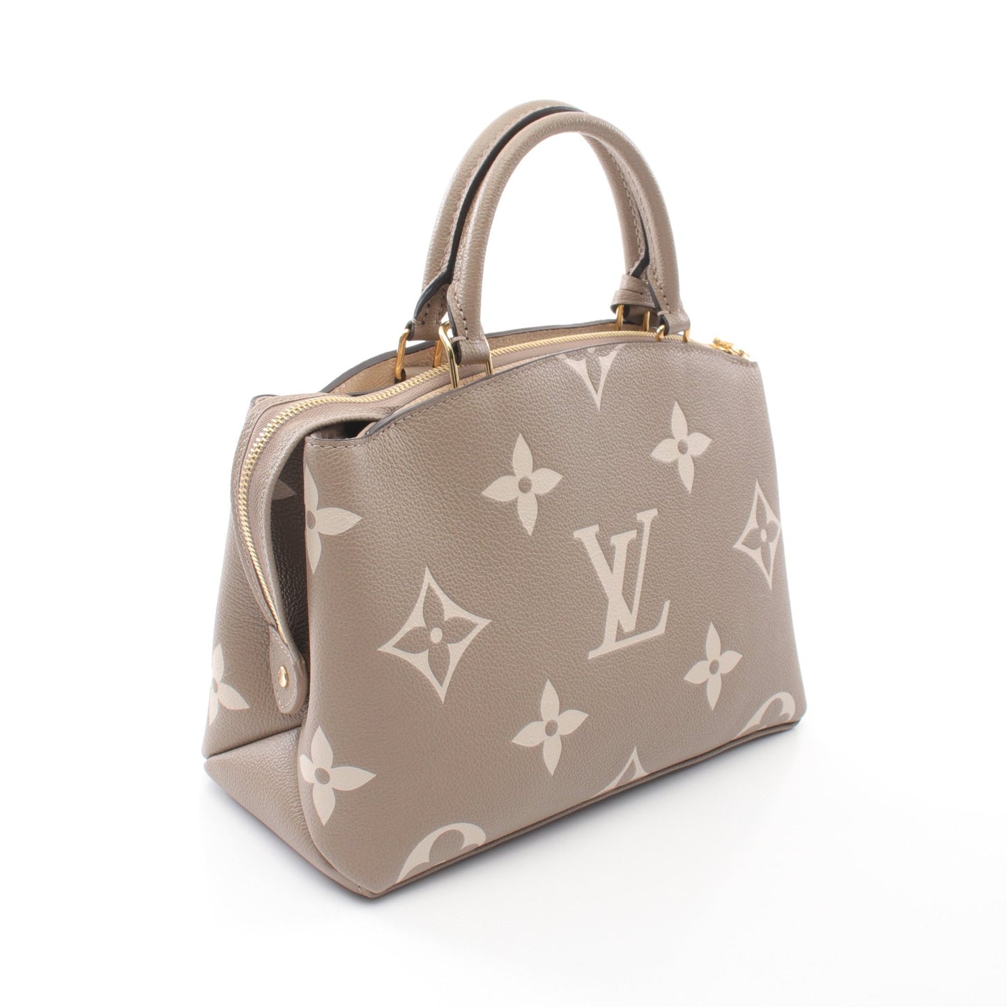 プティ パレPM モノグラムアンプラント トゥルトレール クレーム ハンドバッグ レザー グレーベージュ 2WAY ルイヴィトン バッグ LOUIS VUITTON