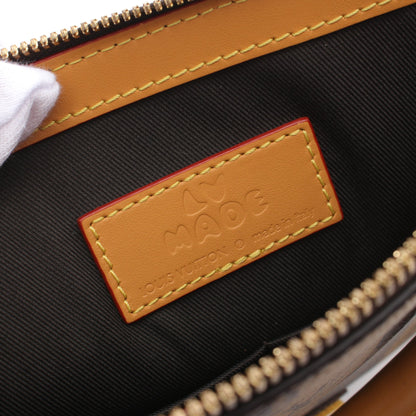 LOUIS VUITTON × NIGO サック プラ メッセンジャー モノグラム ストライプ ハンドバッグ トートバッグ PVC レザー ブラウン 2WAY ルイヴィトン バッグ LOUIS VUITTON