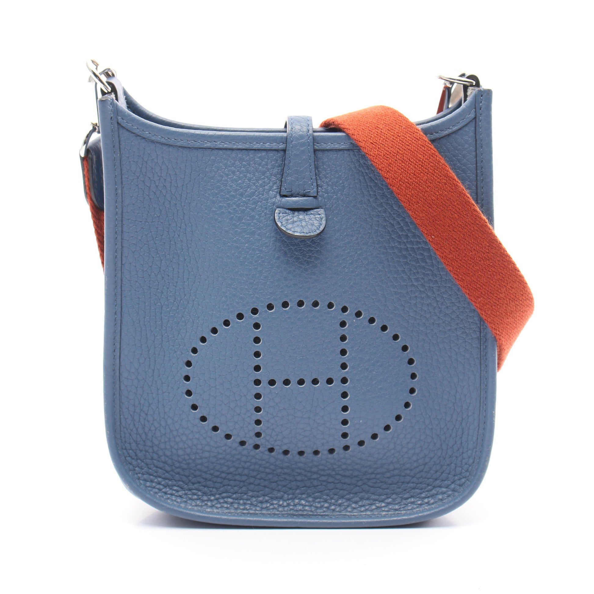 エヴリンTPM アマゾン ブルーアガット ショルダーバッグ トリヨンクレマンス ブルー シルバー金具 X刻印 エルメス バッグ HERMES
