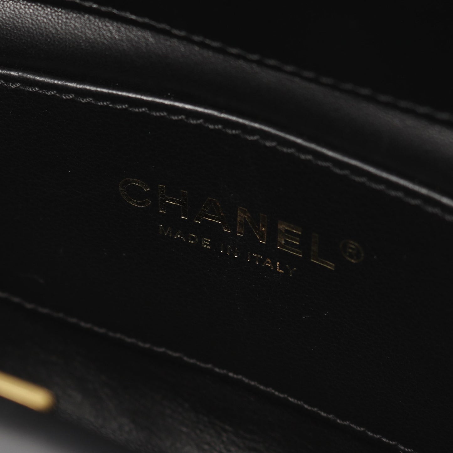マトラッセ チェーンショルダーバッグ ラインストーン フェイクパール ラムスキン ブラック ゴールド金具 シャネル バッグ CHANEL
