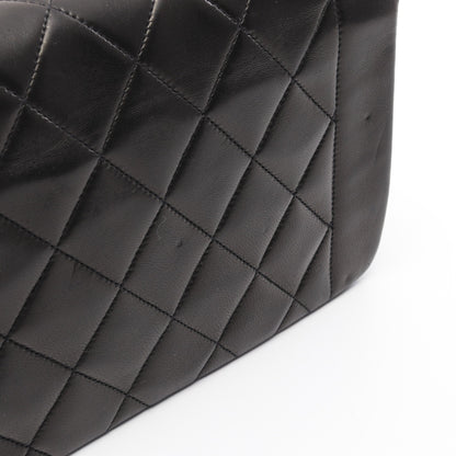 マトラッセ ダイアナフラップ チェーンショルダーバッグ ラムスキン ブラック ゴールド金具 シャネル バッグ CHANEL