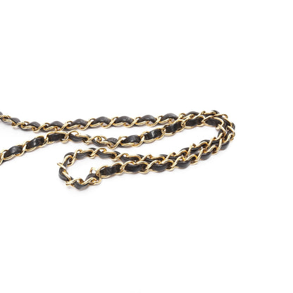 マトラッセ ダイアナフラップ チェーンショルダーバッグ ラムスキン ブラック ゴールド金具 シャネル バッグ CHANEL