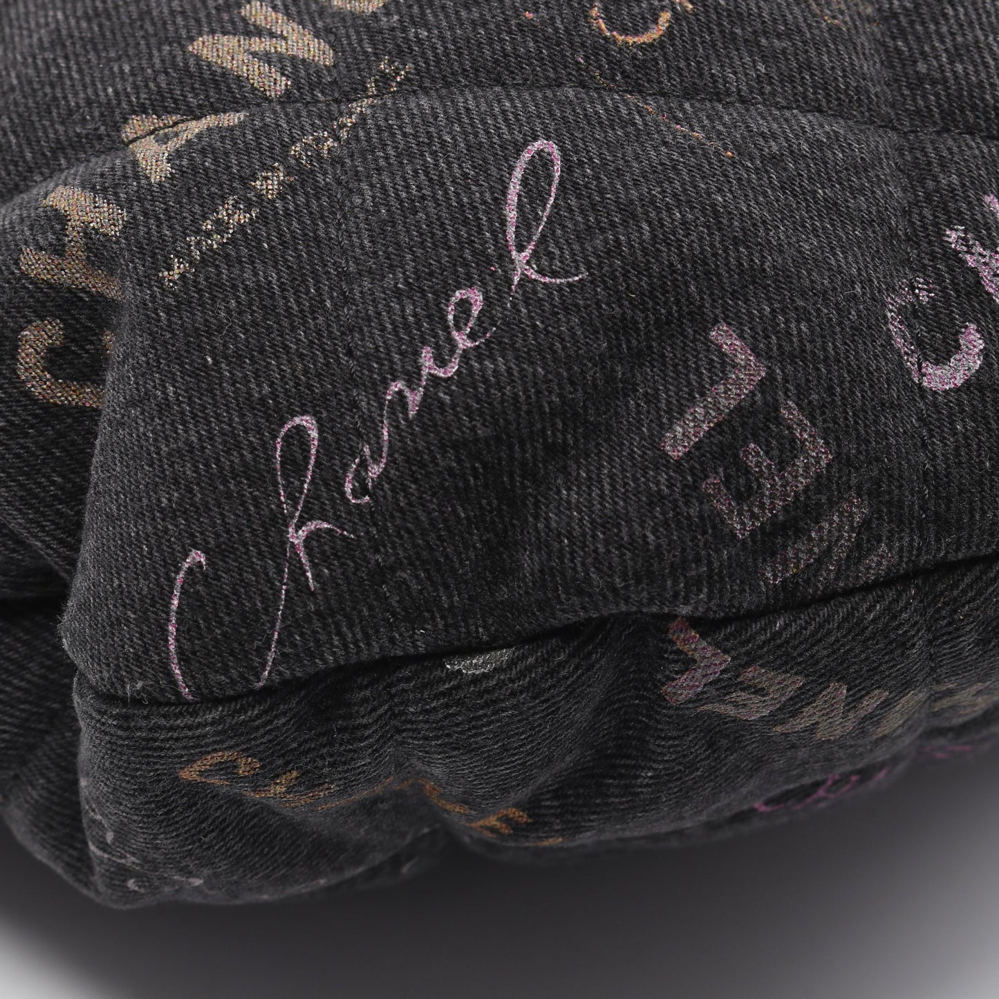 マトラッセ ホーボー ショルダーバッグ デニム ブラック マルチカラー ゴールド金具 シャネル バッグ CHANEL