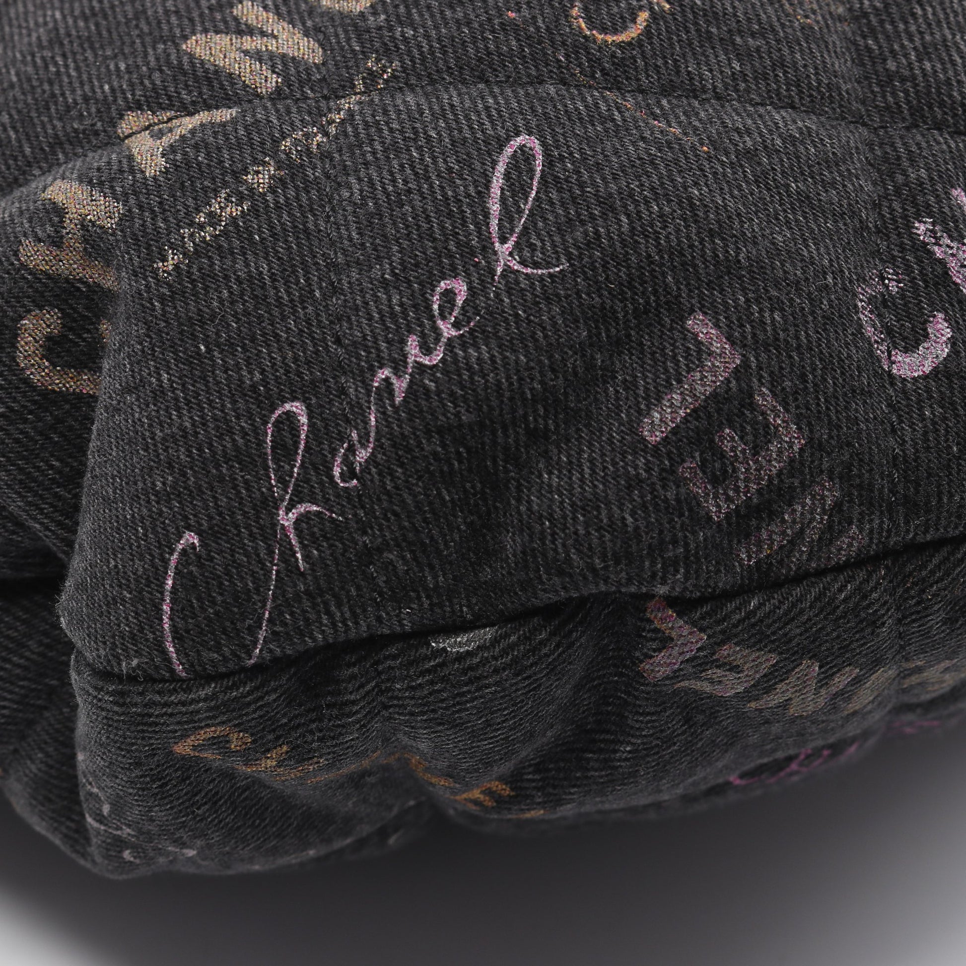 マトラッセ ホーボー ショルダーバッグ デニム ブラック マルチカラー ゴールド金具 シャネル バッグ CHANEL