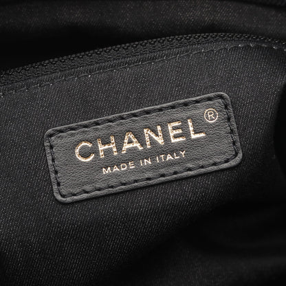 マトラッセ ホーボー ショルダーバッグ デニム ブラック マルチカラー ゴールド金具 シャネル バッグ CHANEL