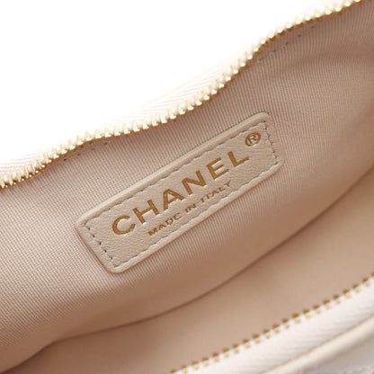 マトラッセ スモールホーボー チェーンショルダーバッグ ラムスキン ライトベージュ ゴールド金具 シャネル バッグ CHANEL