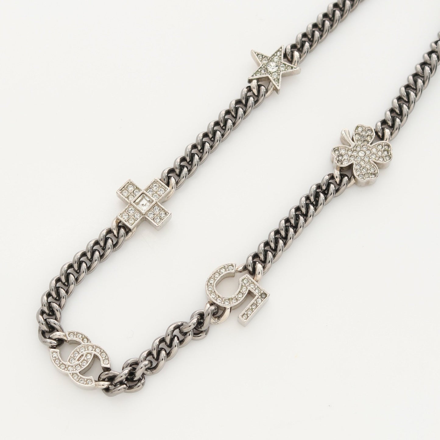ココマーク No.5 ネックレス チョーカー ラインストーン シルバー クリア A22P シャネル アクセサリー CHANEL