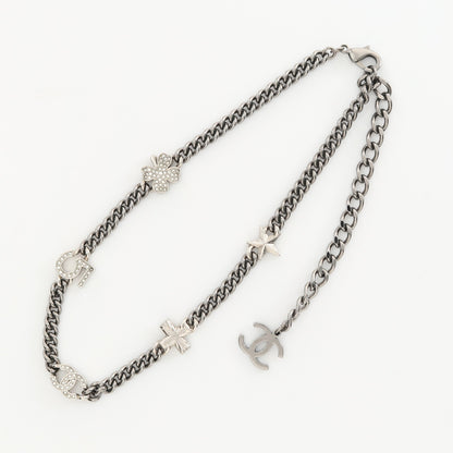 ココマーク No.5 ネックレス チョーカー ラインストーン シルバー クリア A22P シャネル アクセサリー CHANEL