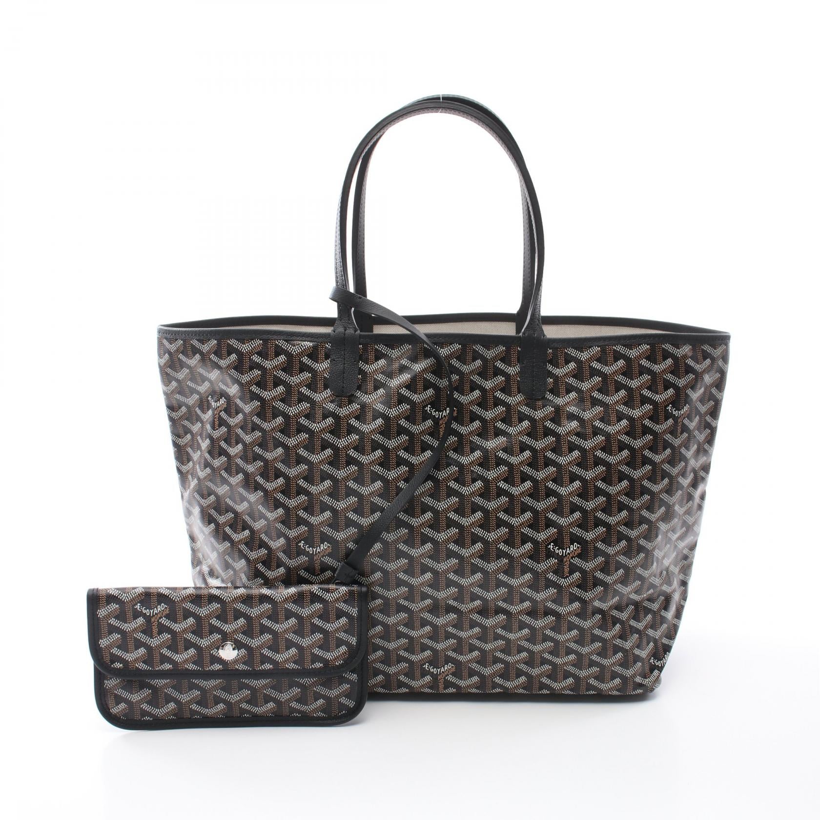 サンルイPM ハンドバッグ トートバッグ コーティングキャンバス レザー ブラック マルチカラー ゴヤール バッグ GOYARD
