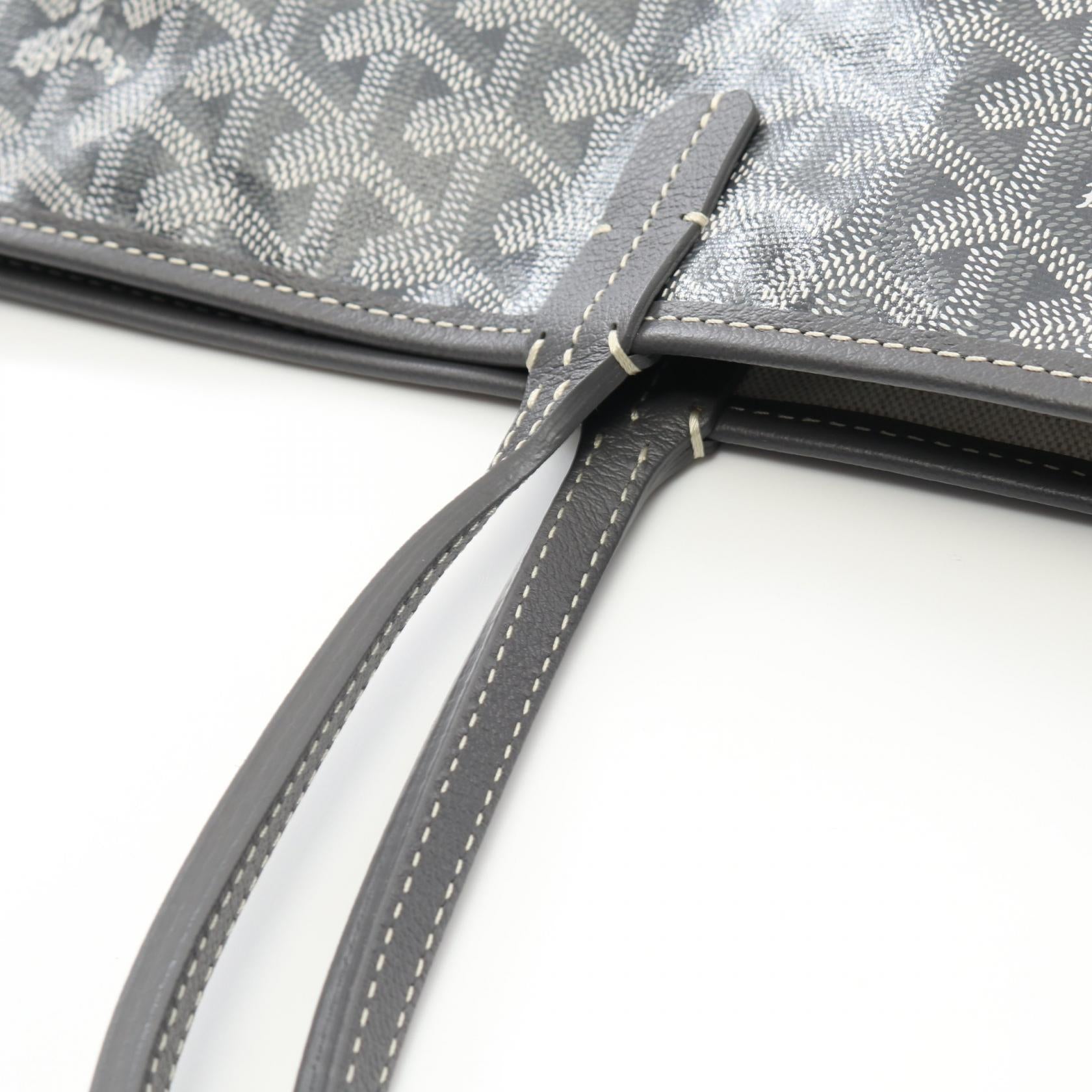 サンルイPM ハンドバッグ トートバッグ コーティングキャンバス レザー グレー マルチカラー ゴヤール バッグ GOYARD