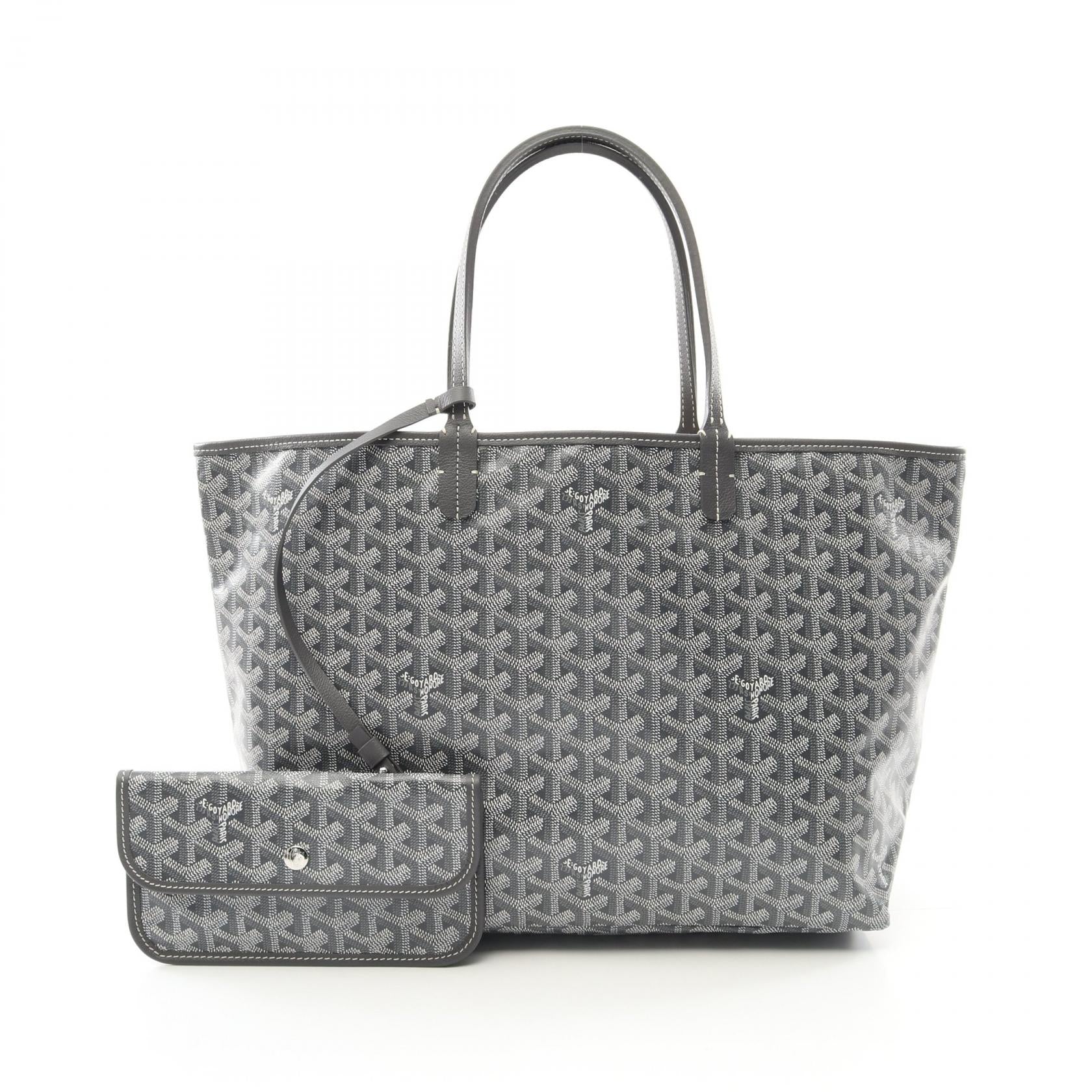 サンルイPM ハンドバッグ トートバッグ コーティングキャンバス レザー グレー マルチカラー ゴヤール バッグ GOYARD