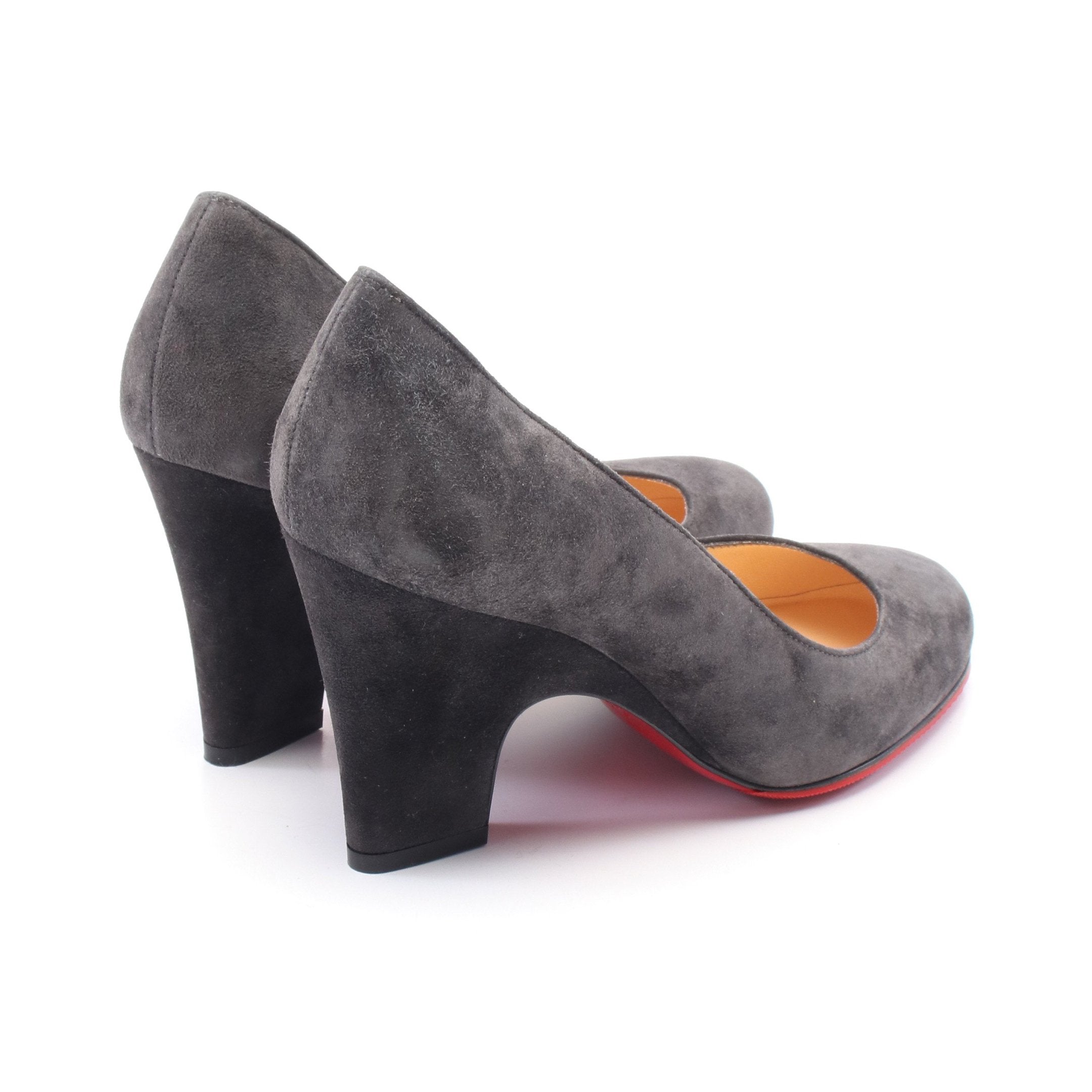 MISTICA パンプス スエード グレー クリスチャンルブタン – RECLO