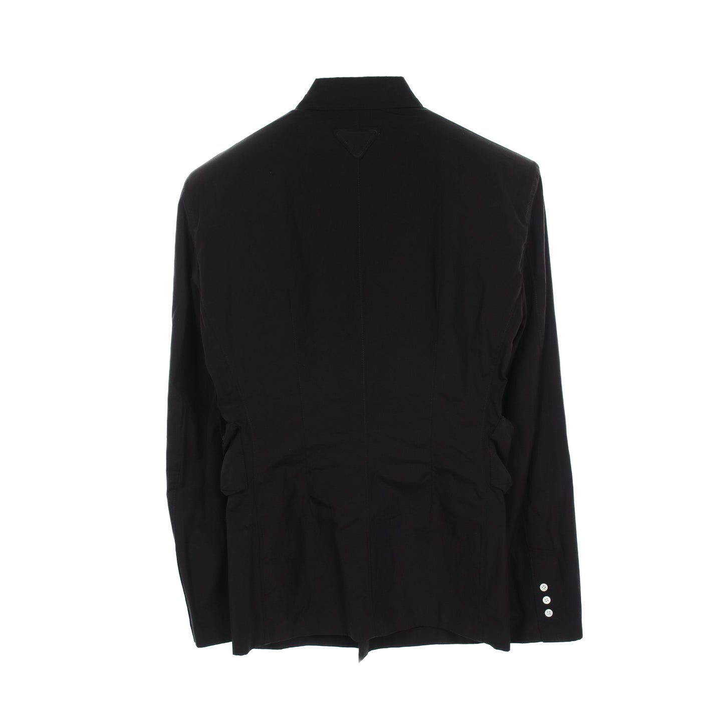 シングルブレスト シャツ コットン ブラック プラダ トップス PRADA
