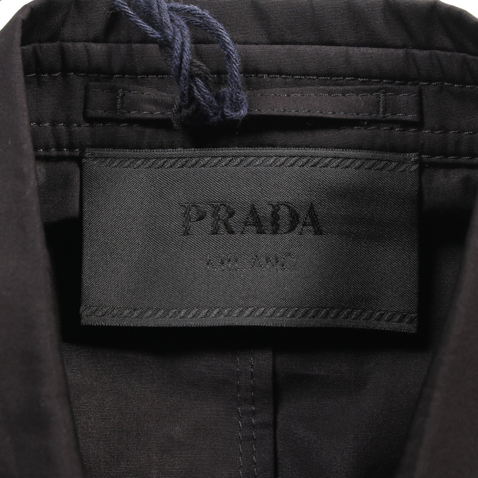 シングルブレスト シャツ コットン ブラック プラダ トップス PRADA