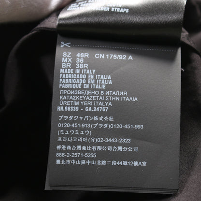 シングルブレスト シャツ コットン ブラック プラダ トップス PRADA
