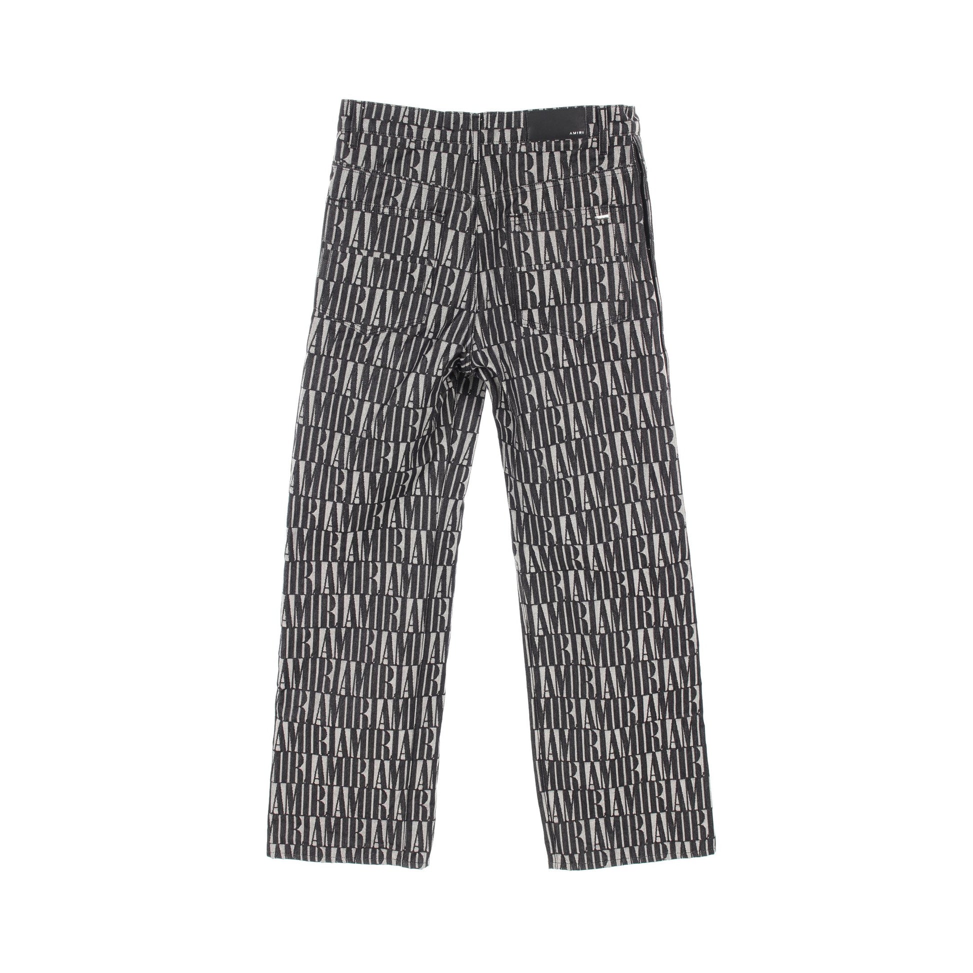 デニムパンツ 総柄 コットン ブラック グレー アミリ ボトムス AMIRI