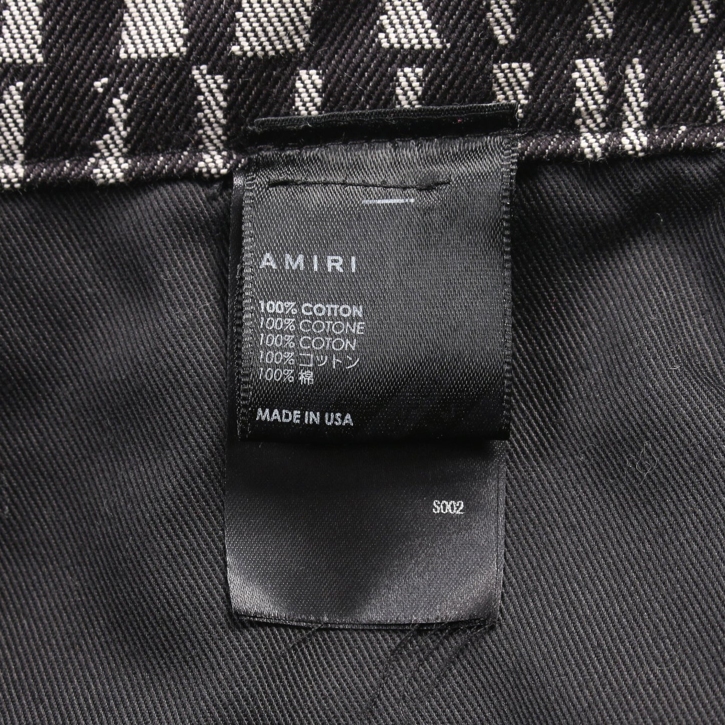 デニムパンツ 総柄 コットン ブラック グレー アミリ ボトムス AMIRI