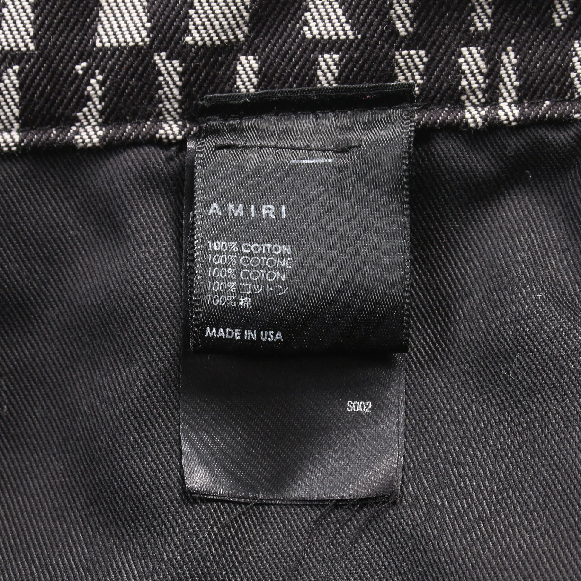 デニムパンツ 総柄 コットン ブラック グレー アミリ ボトムス AMIRI