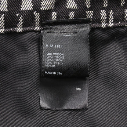 デニムパンツ 総柄 コットン ブラック グレー アミリ ボトムス AMIRI