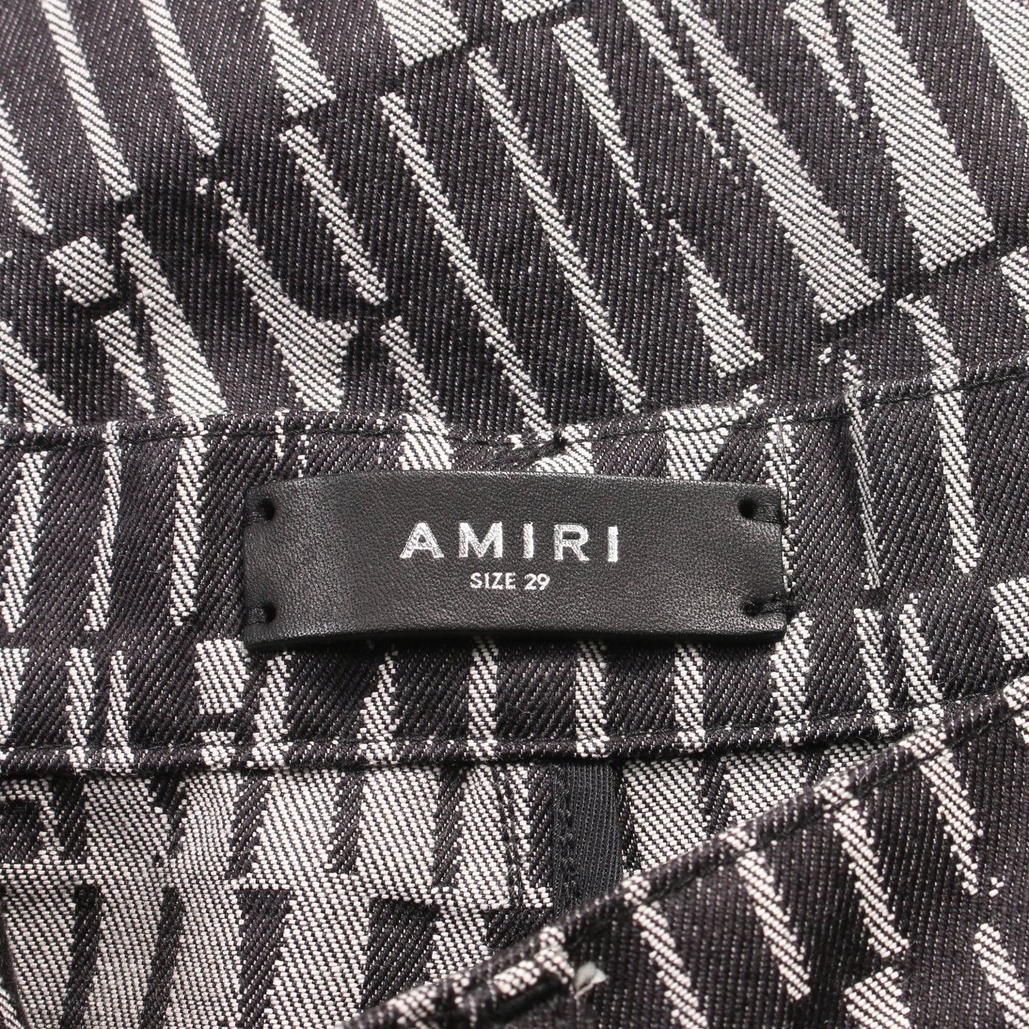 デニムパンツ 総柄 コットン ブラック グレー アミリ ボトムス AMIRI