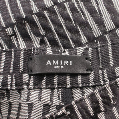 デニムパンツ 総柄 コットン ブラック グレー アミリ ボトムス AMIRI