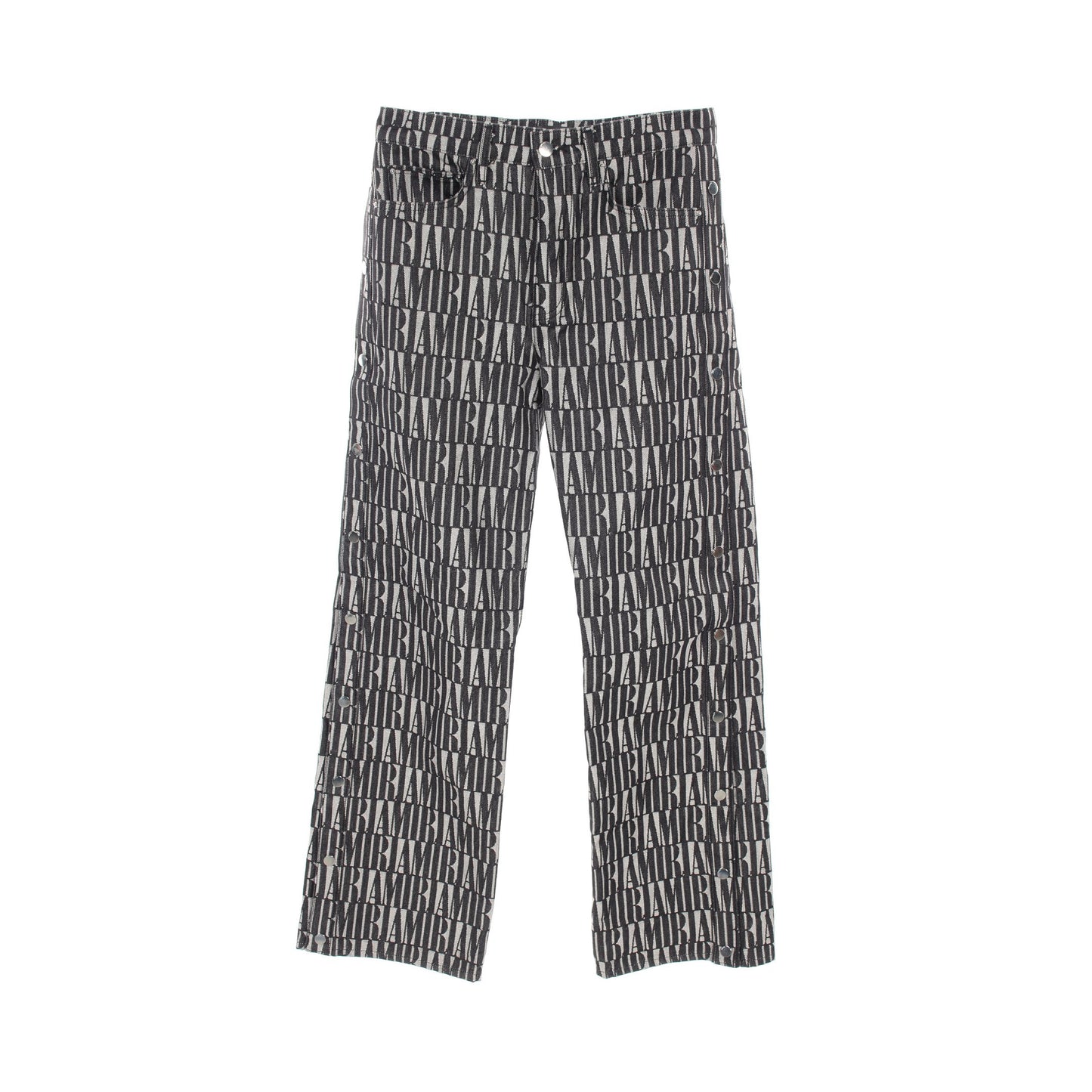 デニムパンツ 総柄 コットン ブラック グレー アミリ ボトムス AMIRI