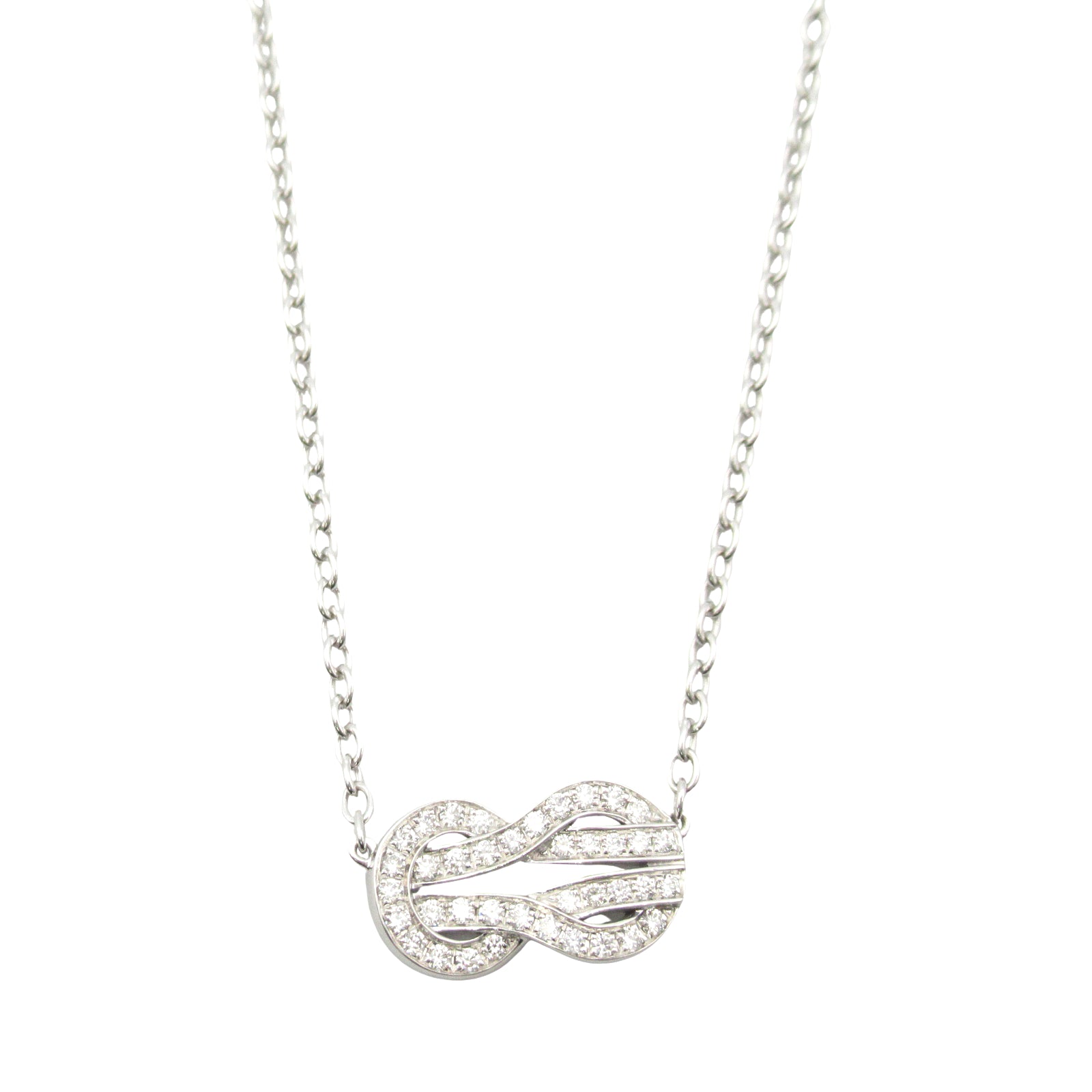 シャンス アンフィニ ダイヤネックレス ネックレス K18WG（ホワイトゴールド） ダイヤモンド クリア フレッド アクセサリー FRED