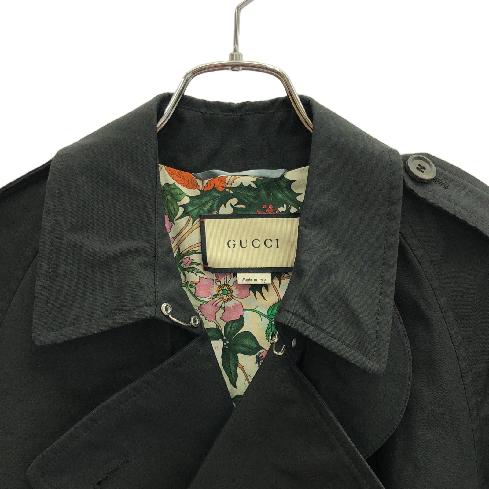 トレンチコート トレンチコート コットン ブラック グッチ – RECLO